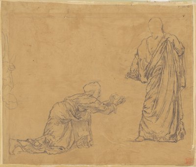 Studie til "Kristus viser sig for Maria" af John La Farge