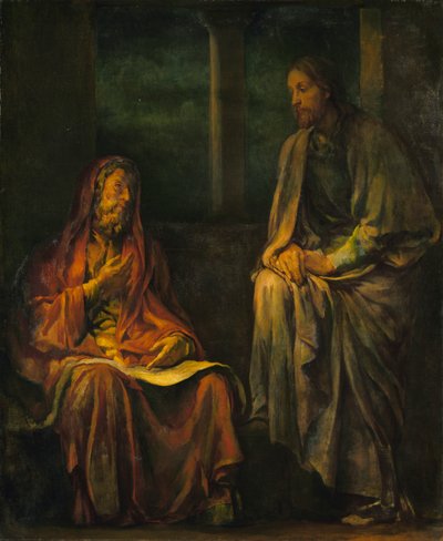 Besøg af Nikodemus til Kristus, 1880. af John La Farge