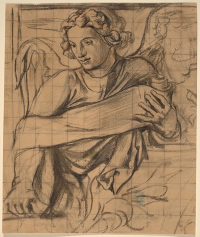 Engel - Trinity-kirkens vægmaleri af John La Farge or Lafarge
