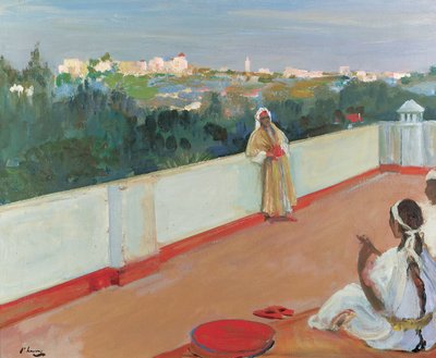Aften på husets top, Tanger (olie på lærred) af John Lavery