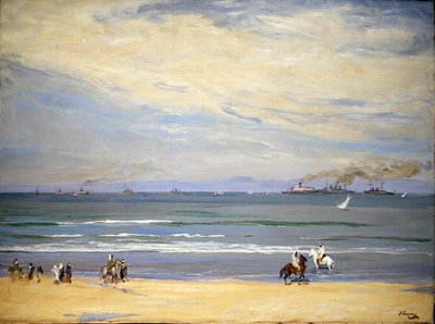 Franske kanonbåde, Tangier Bay af John Lavery