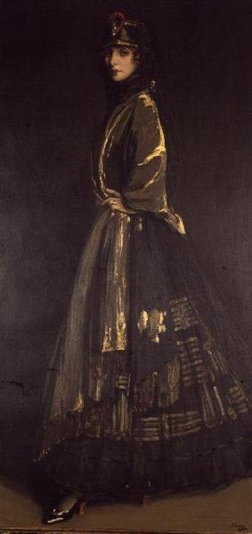 Hassel i sort og guld (olie på lærred) af John Lavery