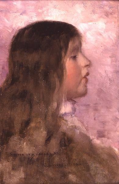Skitse af et barnehoved af John Lavery