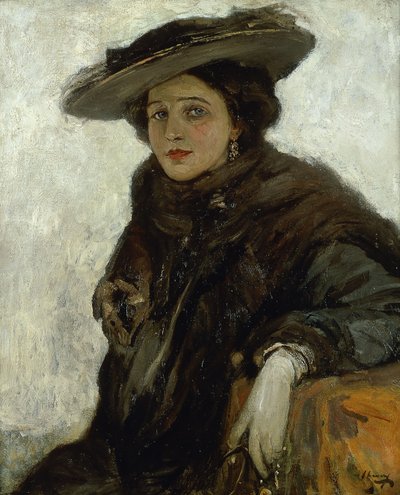 Den spanske hat eller fru Gerard Chowne af John Lavery