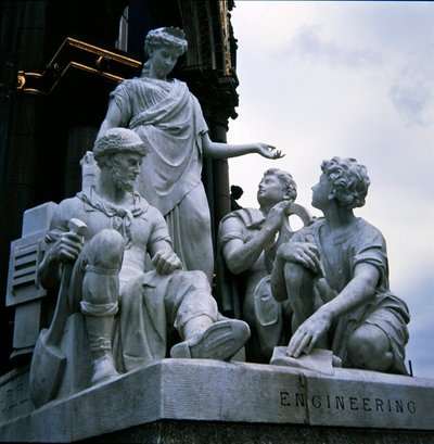Engineering, skulpturgruppe fra Albert Memorial, afsluttet i 1876 (granit) af John Lawlor