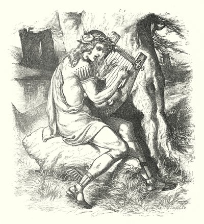 Oberons død (gravering) af John Lawson