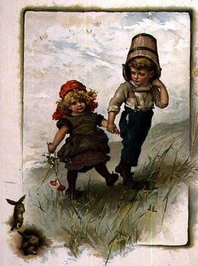 Jack og Jill, fra en illustreret bog med børnerim af John Lawson