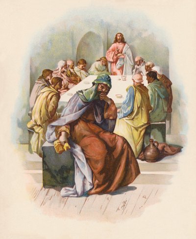 Den sidste nadver (farvelitografi) af John Lawson