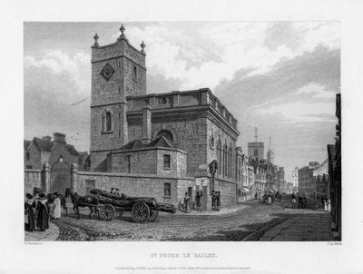 Church of St Peter le Bailey, Oxford, 1835. af John Le Keux