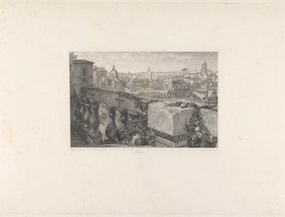 Rom, fra Farnese Gardens af John Le Keux