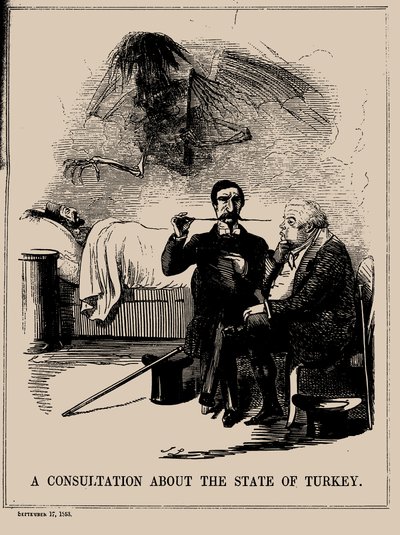 En konsultation om staten Tyrkiet. Punch, 17. september 1853, 1853. af John Leech