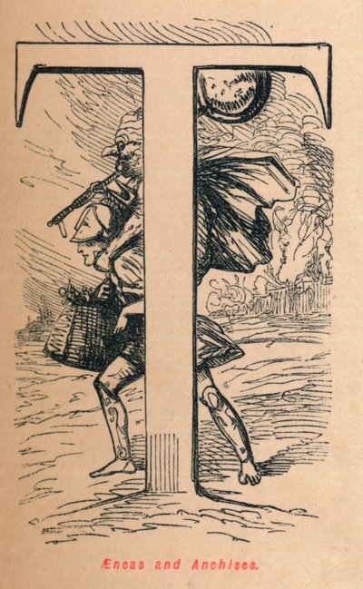 Æneas og Anchises, 1852 af John Leech