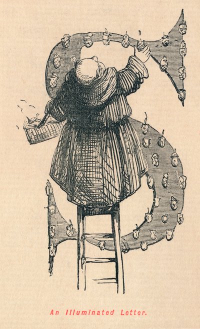 Et oplyst brev, c1860, c1860 af John Leech