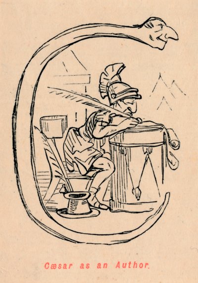 Cæsar som forfatter, 1852 af John Leech