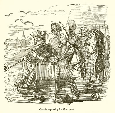 Knud irettesætter sine hoffolk af John Leech