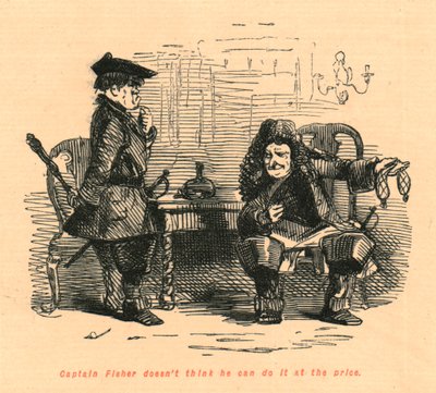 Kaptajn Fisher tror ikke, han kan gøre det til prisen, 1897. af John Leech