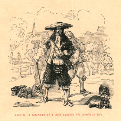 Charles bliver informeret om et plot mod hans dyrebare liv, 1897. af John Leech
