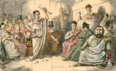 Cicero fordømmer Catilina af John Leech