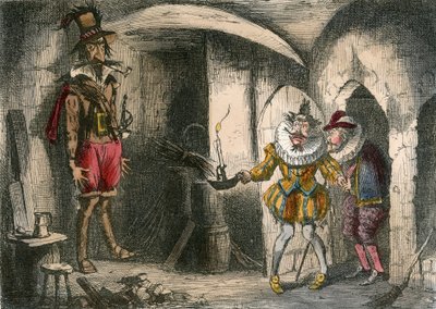 Opdagelsen af Guido Fawkes af Suffolk og Mounteagle. af John Leech