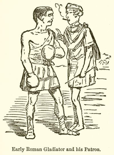 Tidlig romersk gladiator og hans protektor af John Leech
