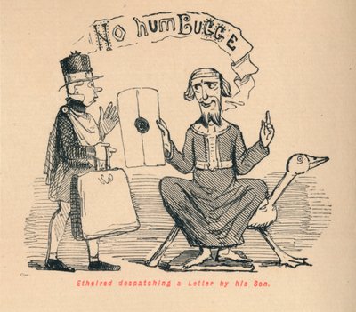 Ethelred afsender et brev af sin søn, c1860, c1860 af John Leech