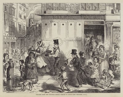 Henter julemiddagen hjem af John Leech