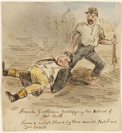 Fransk Gentleman, der tilfredsstiller sit had til hr. Bull af John Leech