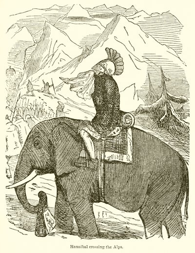 Hannibal krydser Alperne af John Leech