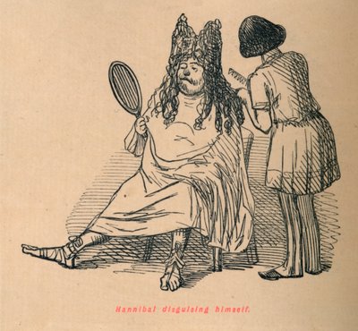 Hannibal forklædte sig selv, 1852 af John Leech