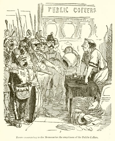 Hanno meddeler lejesoldaterne, at de offentlige kasser er tomme af John Leech