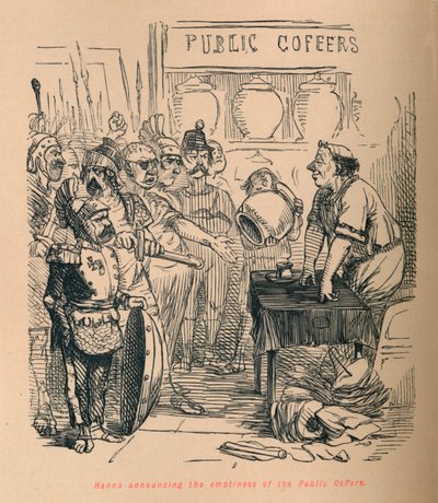 Hanno annoncerer tomheden af de offentlige kasser, 1852 af John Leech