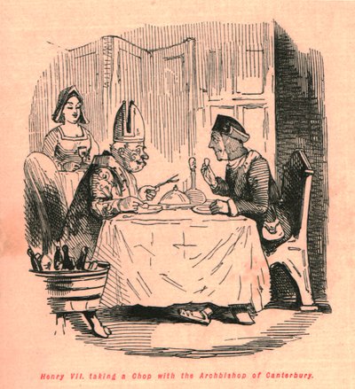 Henry VII tager en kotelet med ærkebiskoppen af Canterbury, 1897. af John Leech