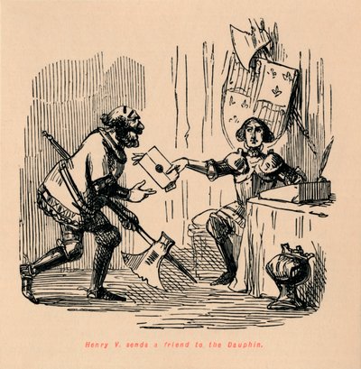 Henry V. sender en ven til Dauphin, c1860, c1860 af John Leech