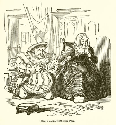 Henry Wooing Catherine Parr af John Leech