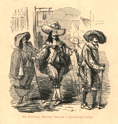 Hans nådige Majestæt Charles I, lånte penge, 1897. af John Leech