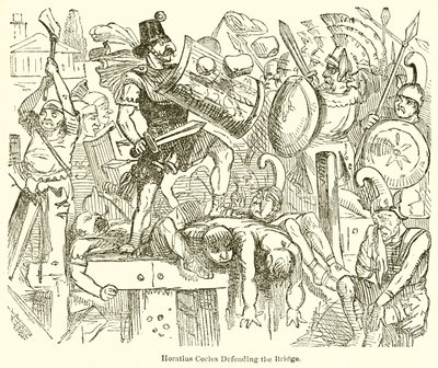 Horatius Cocles forsvarer broen af John Leech