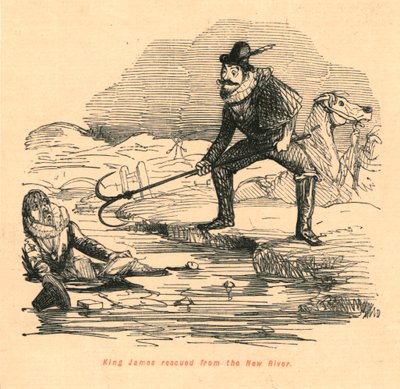 King James reddet fra New River, 1897. af John Leech