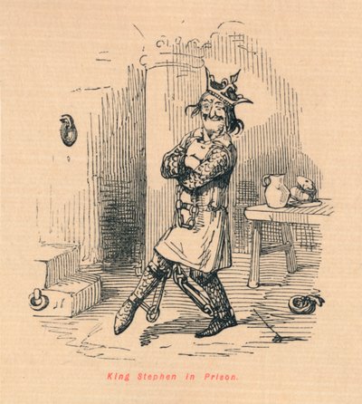 Kong Stephen i fængsel, c1860, c1860 af John Leech