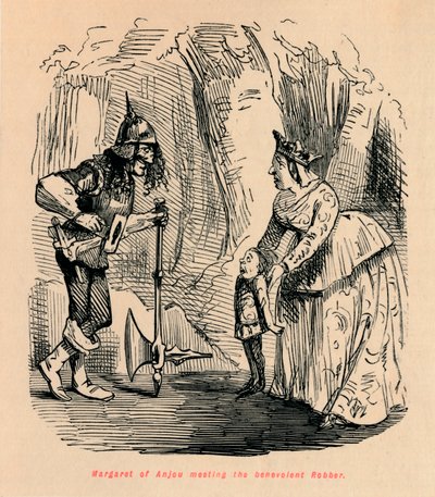 Margaret af Anjou møder den velvillige røver, af John Leech