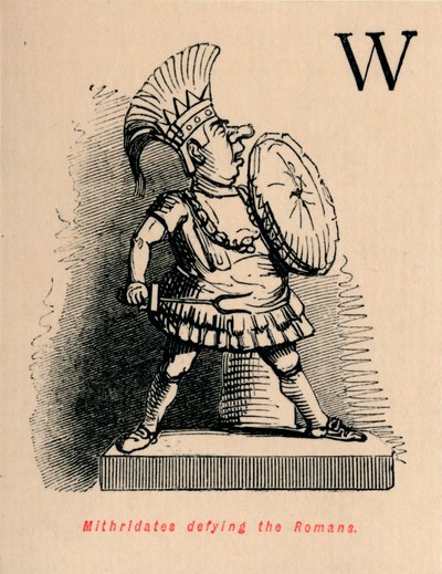 Mithridates trodser romerne, 1852 af John Leech