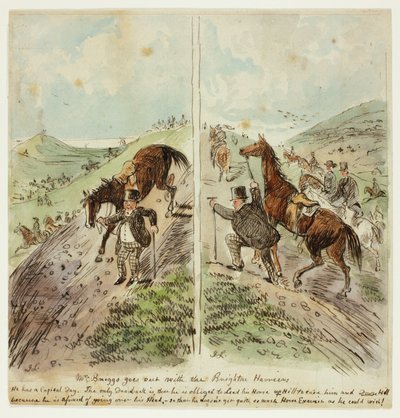 Mr. Briggs går ud med Brighton Harriers af John Leech