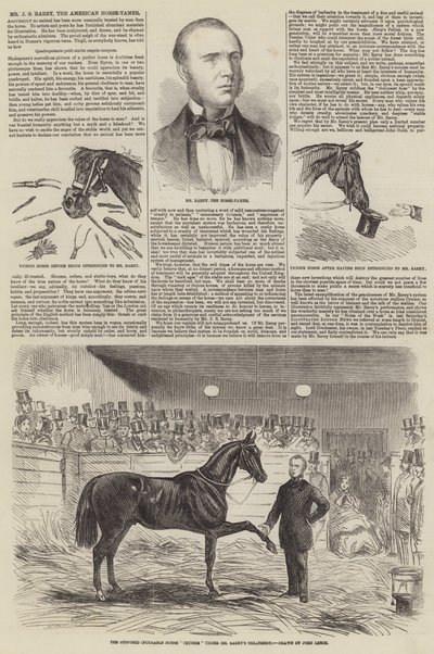 Mr J S Rarey, den amerikanske hestetæmmer af John Leech