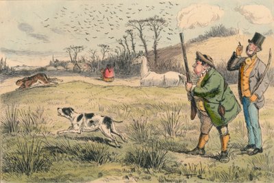 Mr. Jogglebury Crowdey med sin hund og sin pistol, c1860