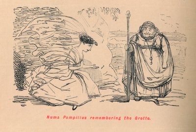 Numa Pompilius mindes grotten, 1852 af John Leech