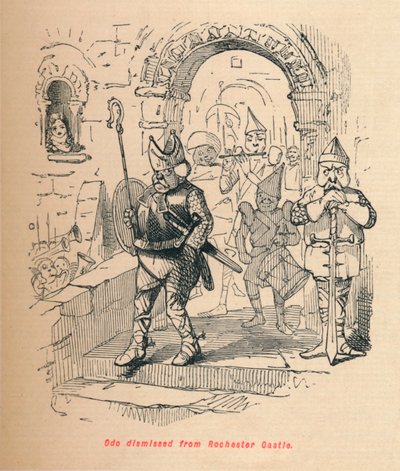 Odo afskediget fra Rochester Castle, c1860, c1860 af John Leech