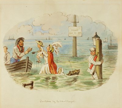 Overhalet af Tide-Margate af John Leech