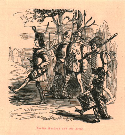 Perkin Warbeck og hans hær, 1897. af John Leech
