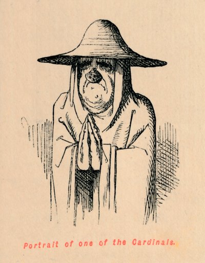 Portræt af en af kardinalerne, c1860, c1860 af John Leech