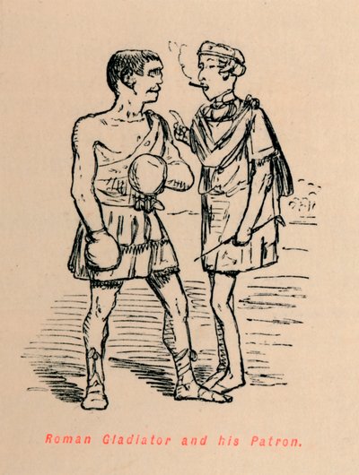 Romersk gladiator og hans protektor, 1852 af John Leech