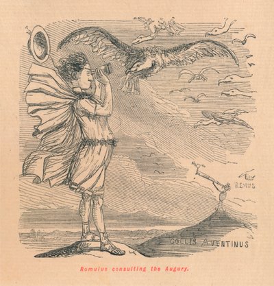 Romulus konsulterer august, 1852 af John Leech